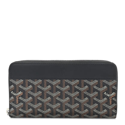 Goyard Goyardine Matignon Zip Around GM Wallet Black 1 of 8