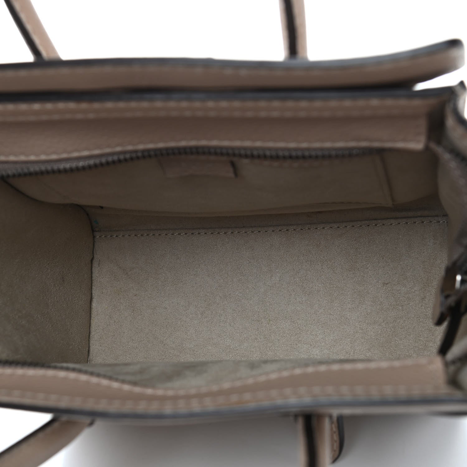 Celine Drummed Calfskin Nano Luggage Dune 4 of 6