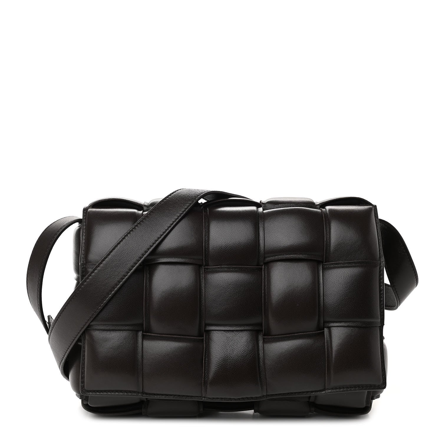 Bottega Veneta Nappa Maxi Intreccio Padded Cassette Crossbody Bag Fondente 1 of 9