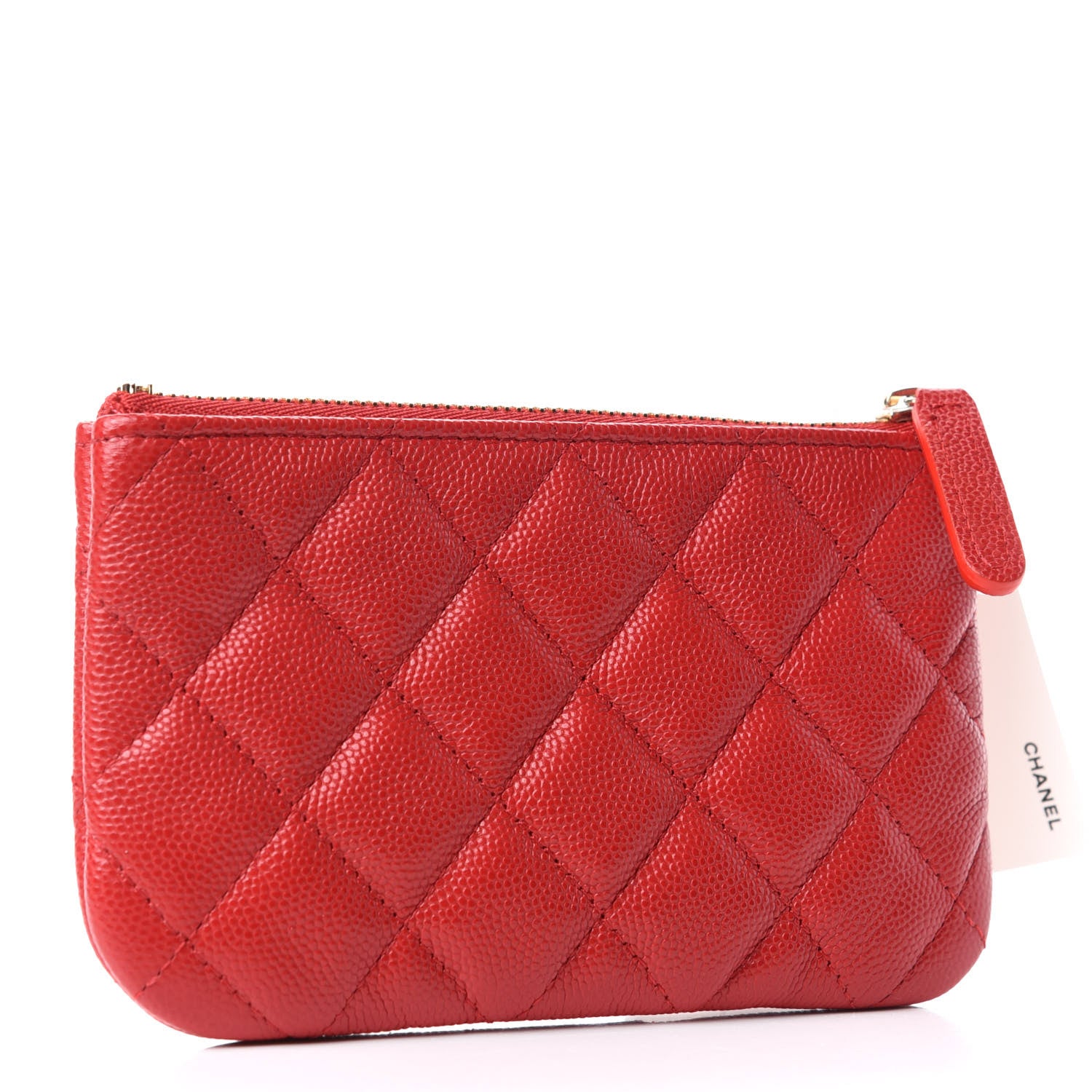Chanel Caviar Quilted Small Cosmetic Case Red 3 of 8