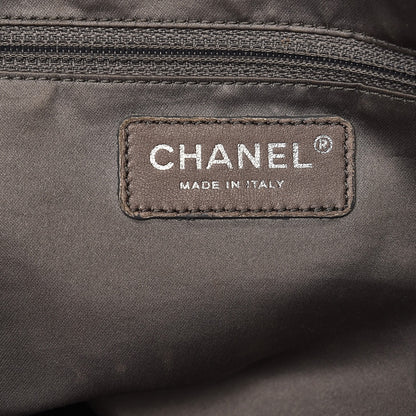 Chanel Vinyl Graphic Edge Tote Black 6 of 9