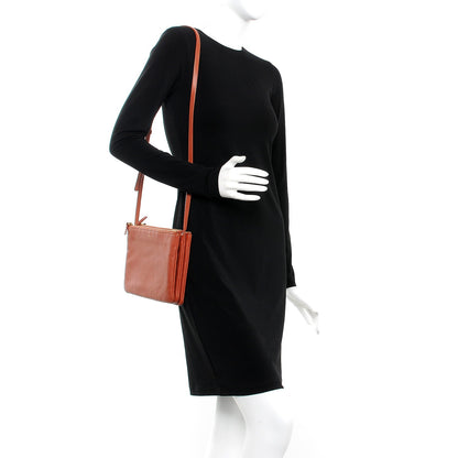 Celine Lambskin Large Trio Crossbody Bag Brick 2 of 10