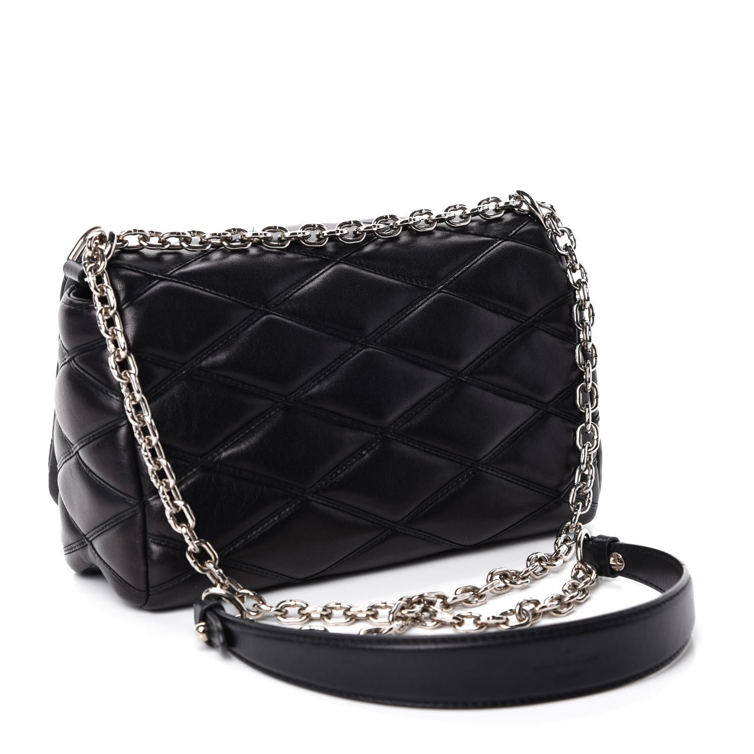 Louis Vuitton Lambskin Malletage GO-14 PM Black 3 of 11