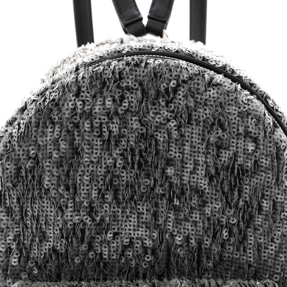 Chanel Sequin Waterfall Backpack Grey 8 of 10