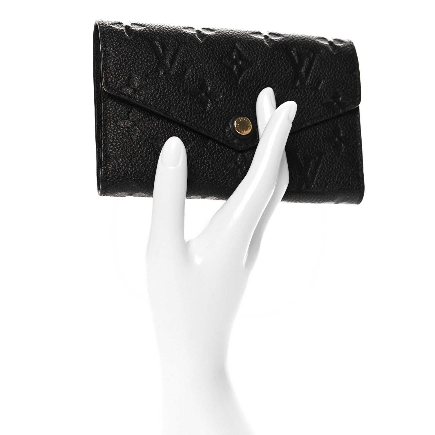 Louis Vuitton Empreinte Compact Curieuse Wallet Black 2 of 7