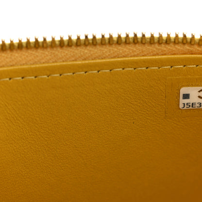 Chanel Lambskin Quilted Small Charming Top Handle Vanity Case With Chain Yellow 7 of 13