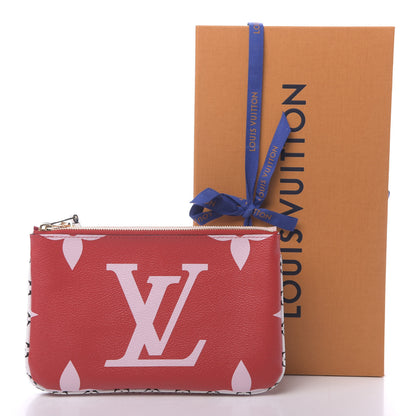 Louis Vuitton Monogram Giant Double Zip Pochette Rouge 10 of 10