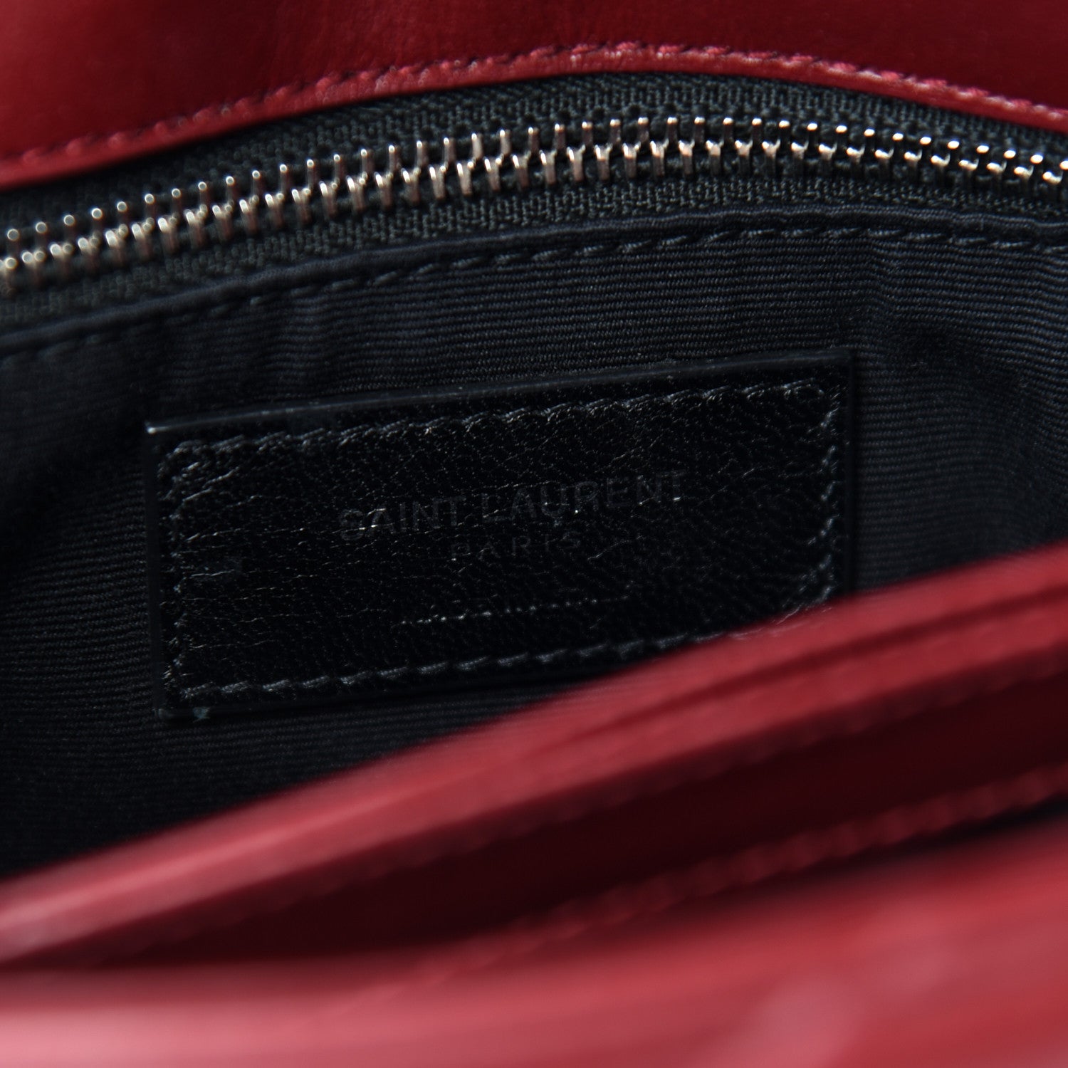 Saint Laurent Calfskin Y Quilted Monogram Toy Loulou Monogram Crossbody Bag Rouge 6 of 10
