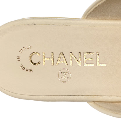 Chanel Lambskin Chain CC Mules 40.5 Ivory 7 of 11