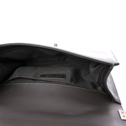 Chanel Calfskin Quilted Medium Boy Top Handle Flap Burgundy Black Blue 5 of 13