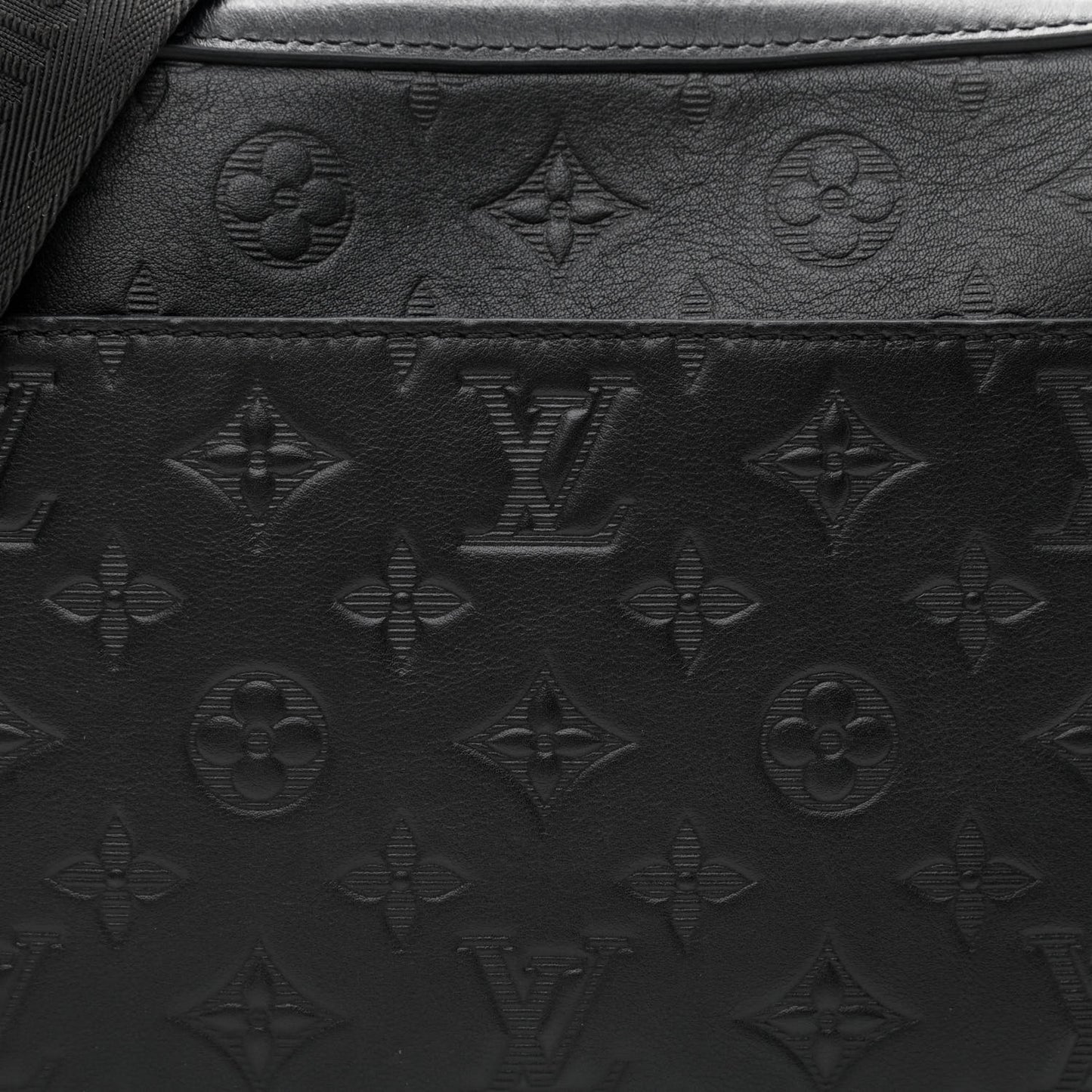 Calfskin Monogram Shadow Duo Messenger Black