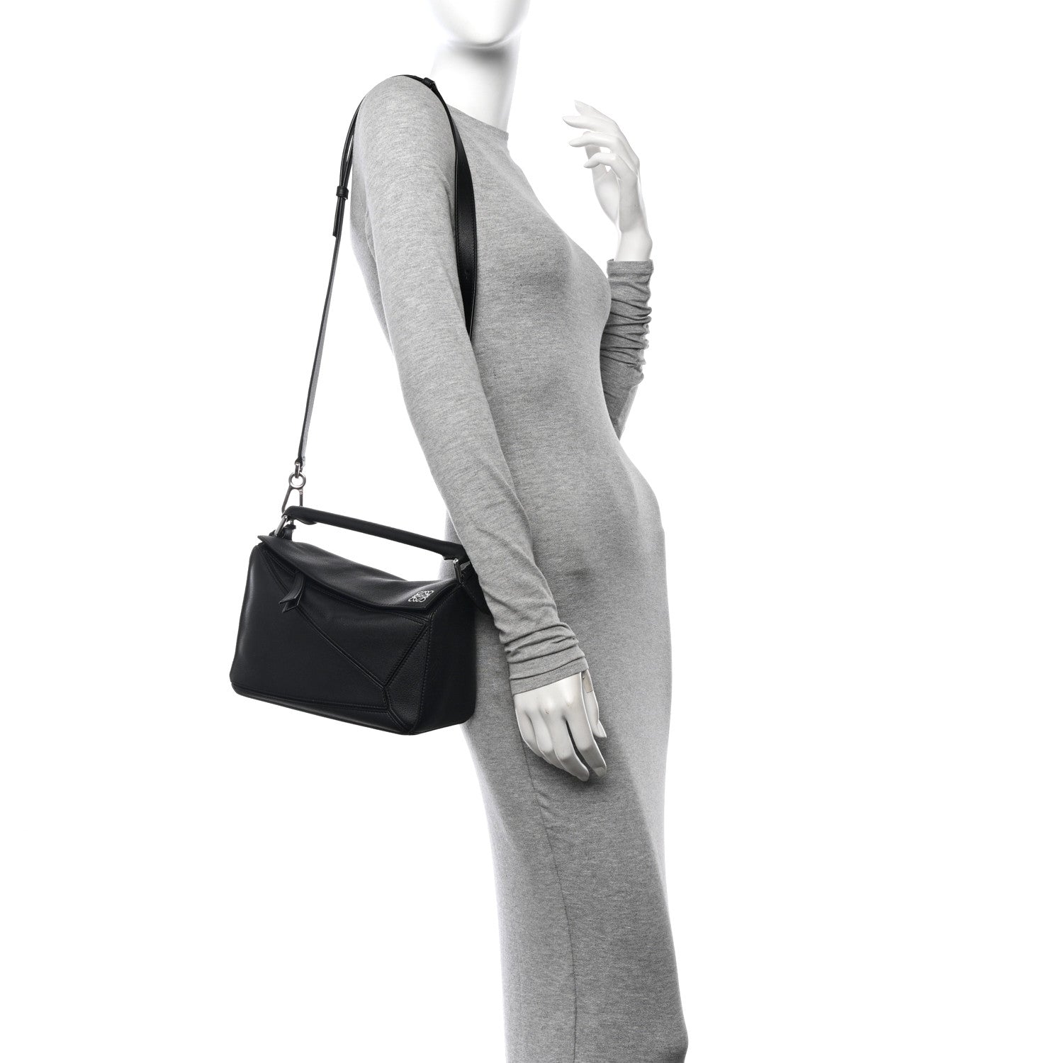 Loewe Calfskin Small Puzzle Bag Black 2 of 10