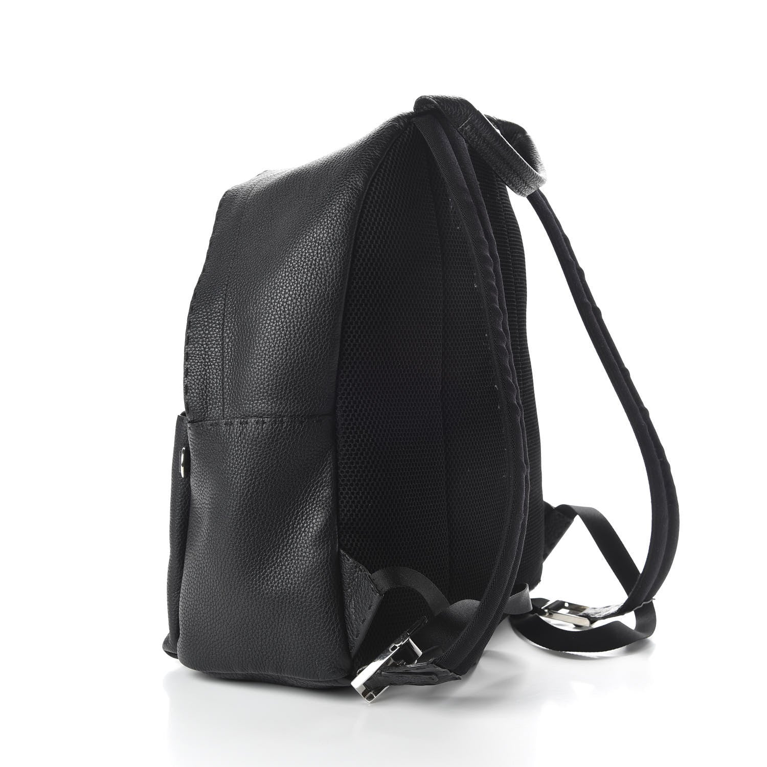 Fendi Cuoio Romano Selleria Crocodile Monster Eyes Backpack Black Girasole 2 of 11