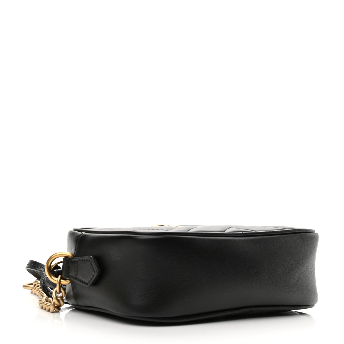 Calfskin Matelasse Mini GG Marmont Chain Shoulder Bag Black