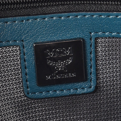 MCM Visetos Medium Side Studs Stark Backpack Teal 6 of 9