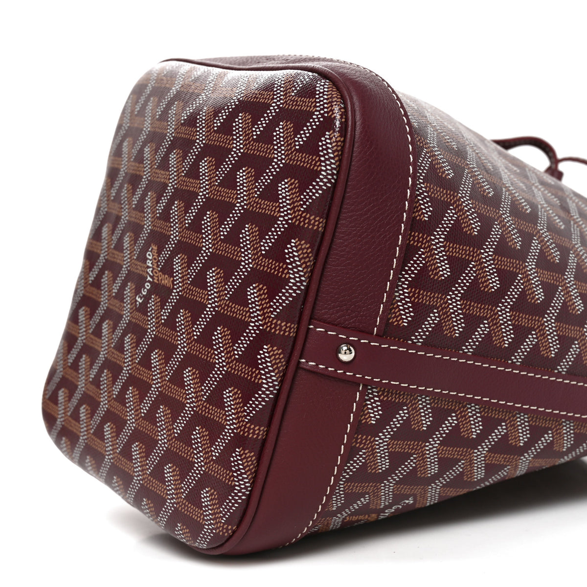Goyard Goyardine Petit Flot Bucket Bag PM Burgundy 9 of 9