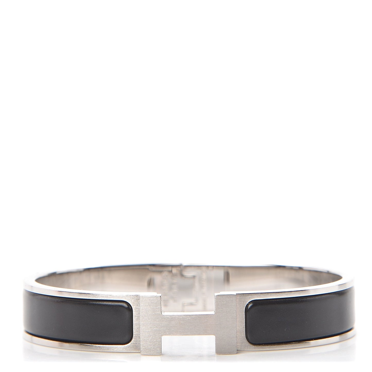 Matte Enamel Narrow Clic Clac HH Bracelet GM Black