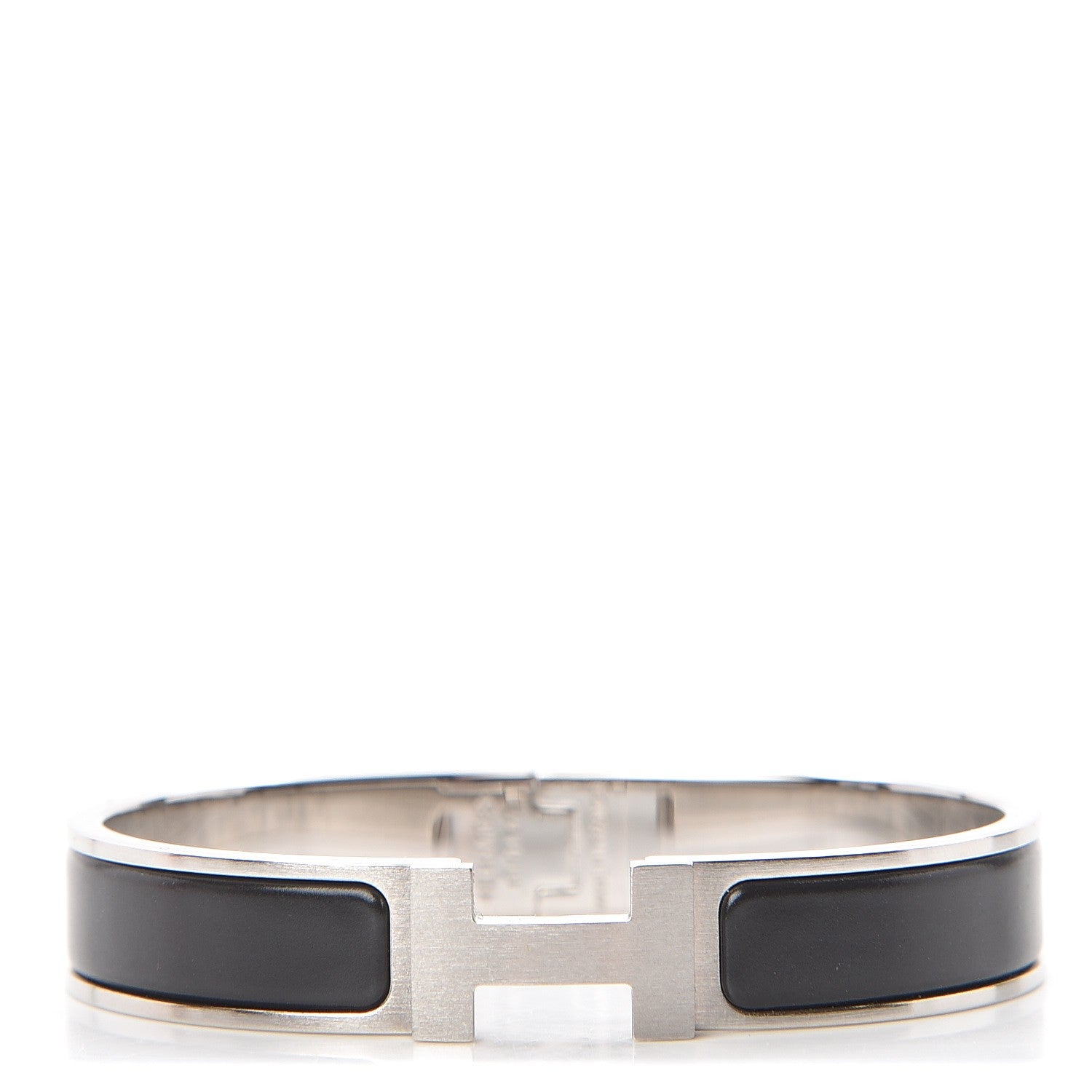 Hermes Matte Enamel Narrow Clic Clac HH Bracelet GM Black 1 of 10