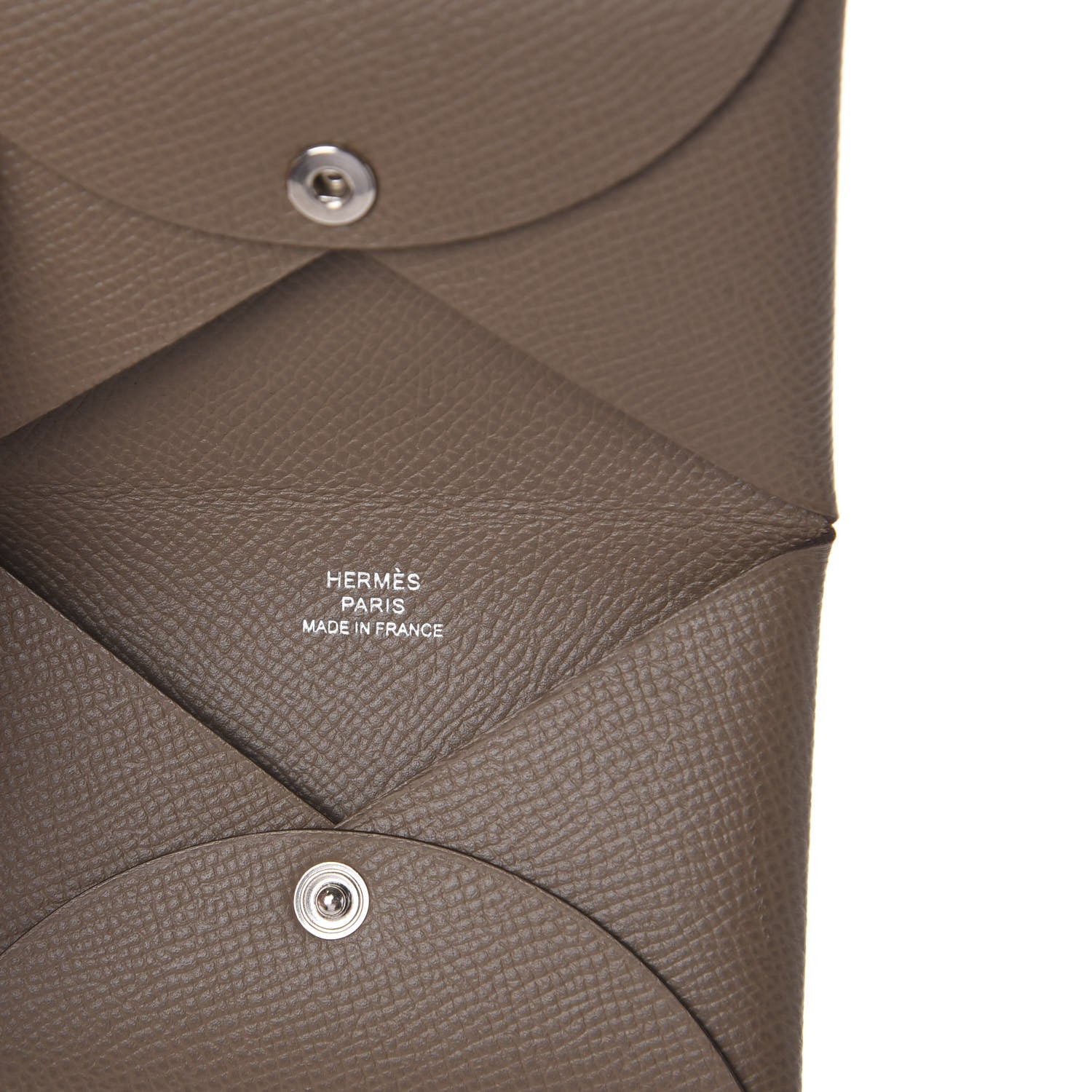 Hermes Epsom Calvi Card Case Etoupe 6 of 6