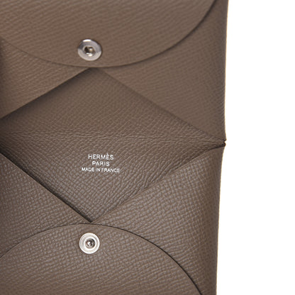 Hermes Epsom Calvi Card Case Etoupe 6 of 6