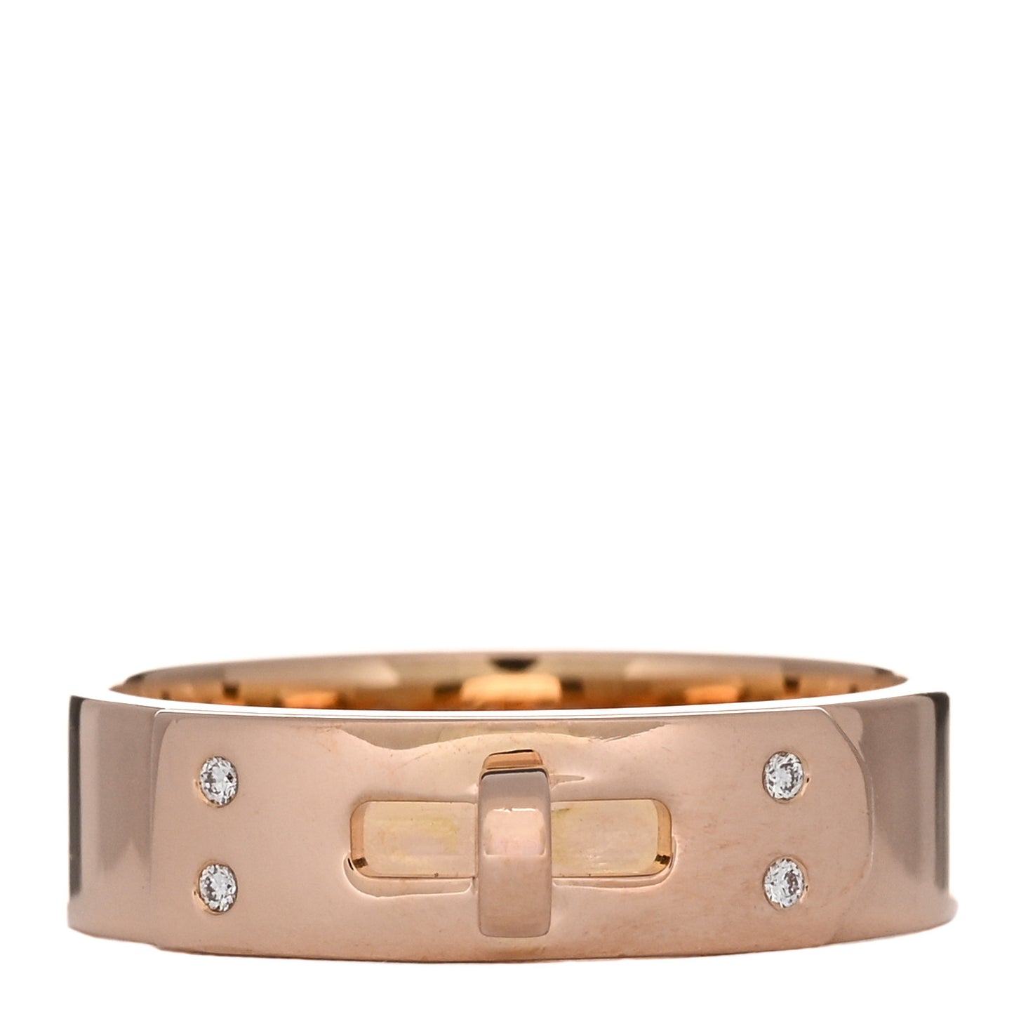 18K Rose Gold Diamond PM Kelly Ring 51 5.75