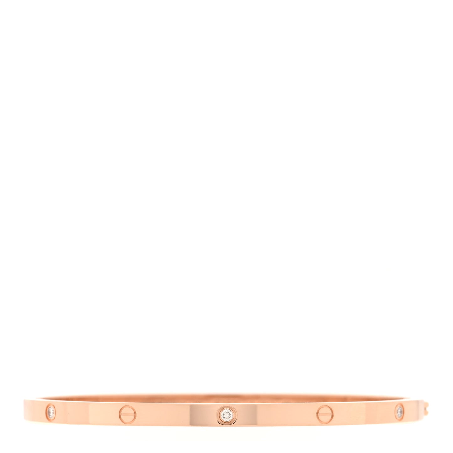 18K Pink Gold 6 Diamond Small LOVE Bracelet 18