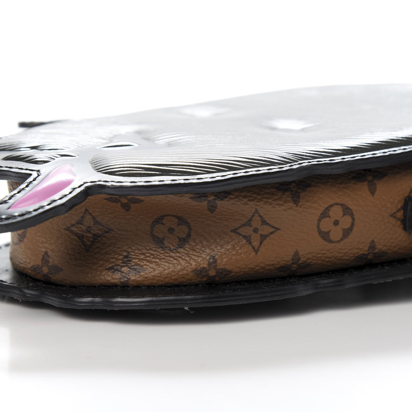 Epi Catogram Dog Face Clutch Black