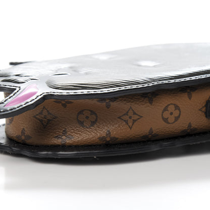 Louis Vuitton Epi Catogram Dog Face Clutch Black 8 of 9