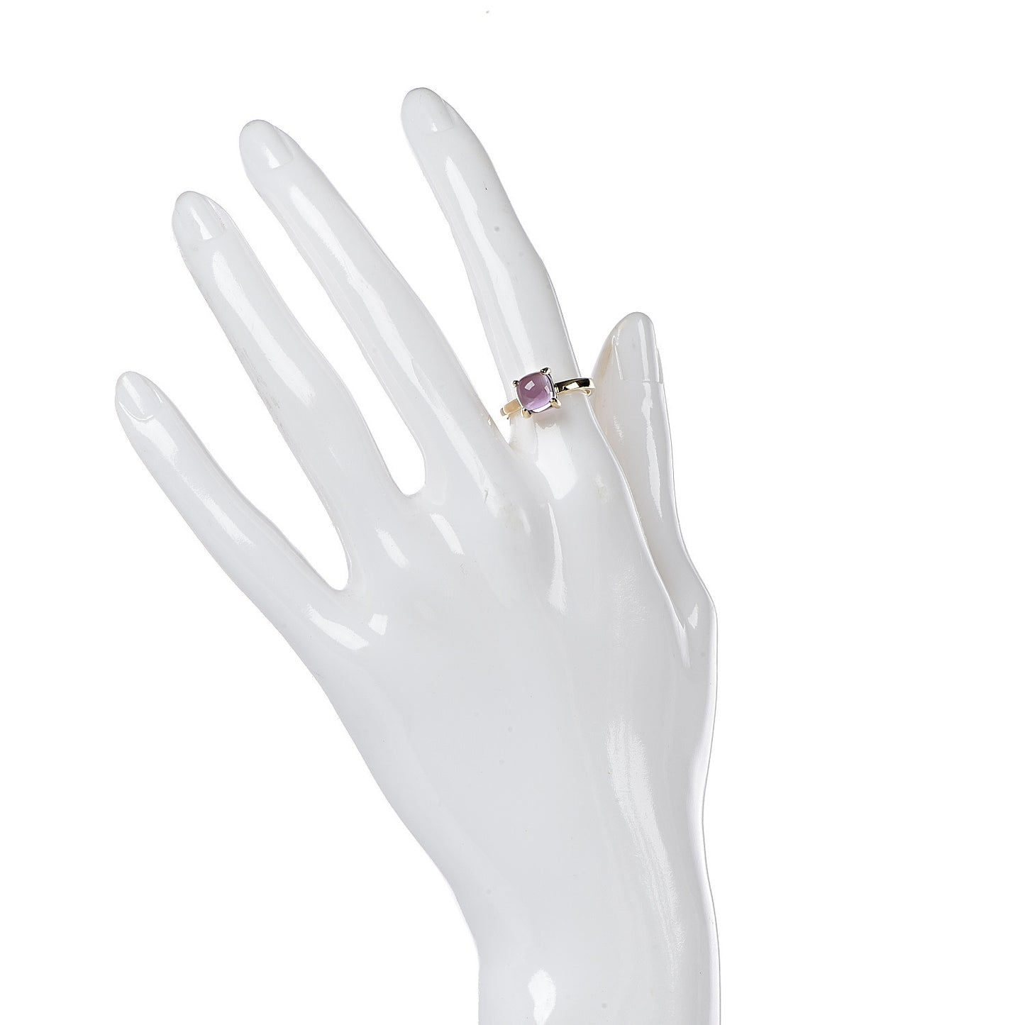 18K Yellow Gold Amethyst 7mm Paloma Picasso Sugar Stacks Ring 49 5