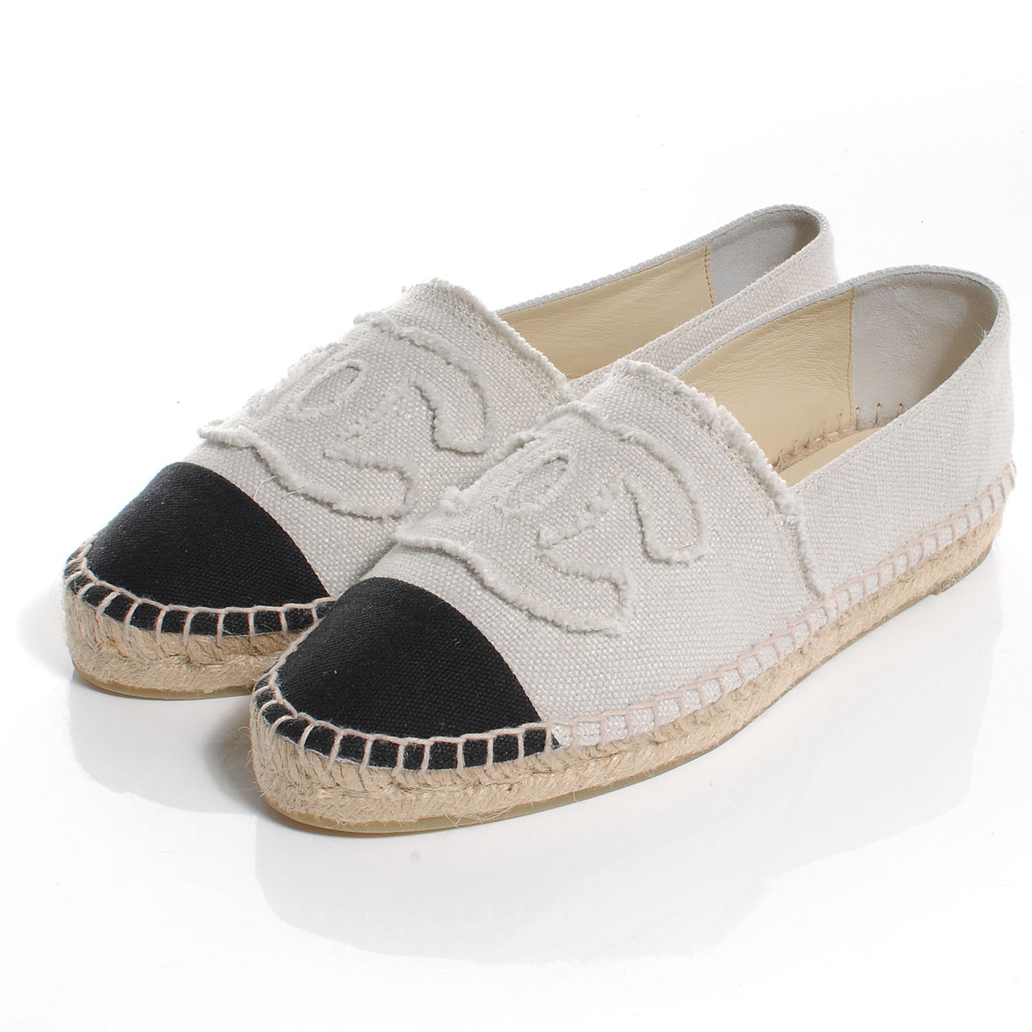 Toile Espadrilles Beige Black 39