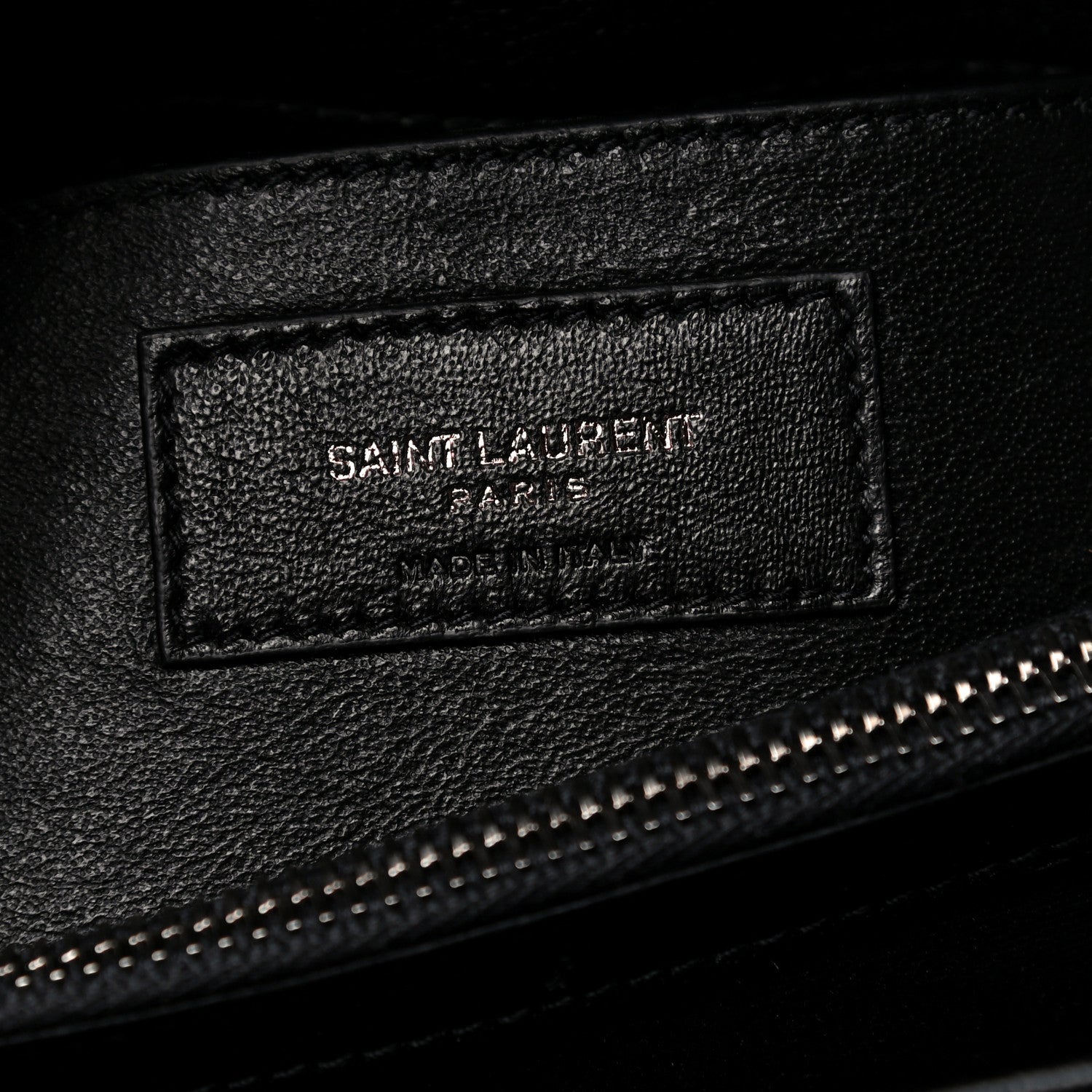 Saint Laurent Sheepskin Matelasse Chevron Monogram Medium College Bag Black 8 of 13