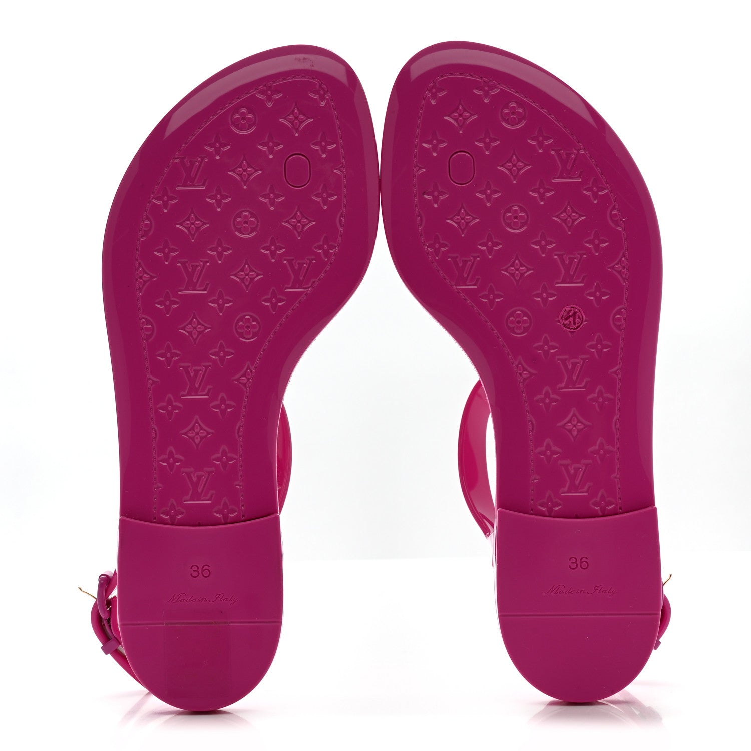 Louis Vuitton Rubber Bikini Thong Flat Sandals 36 Pink 1771486