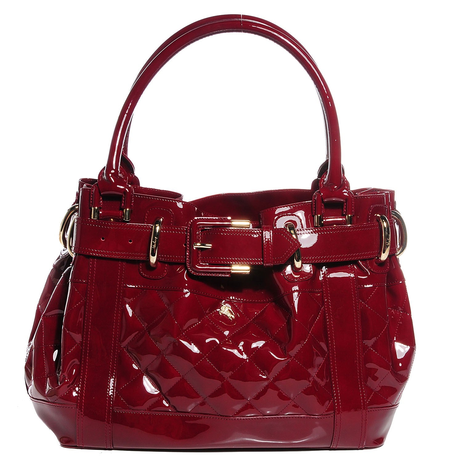 Burberry Patent Quilted Beaton Red 1 of 7