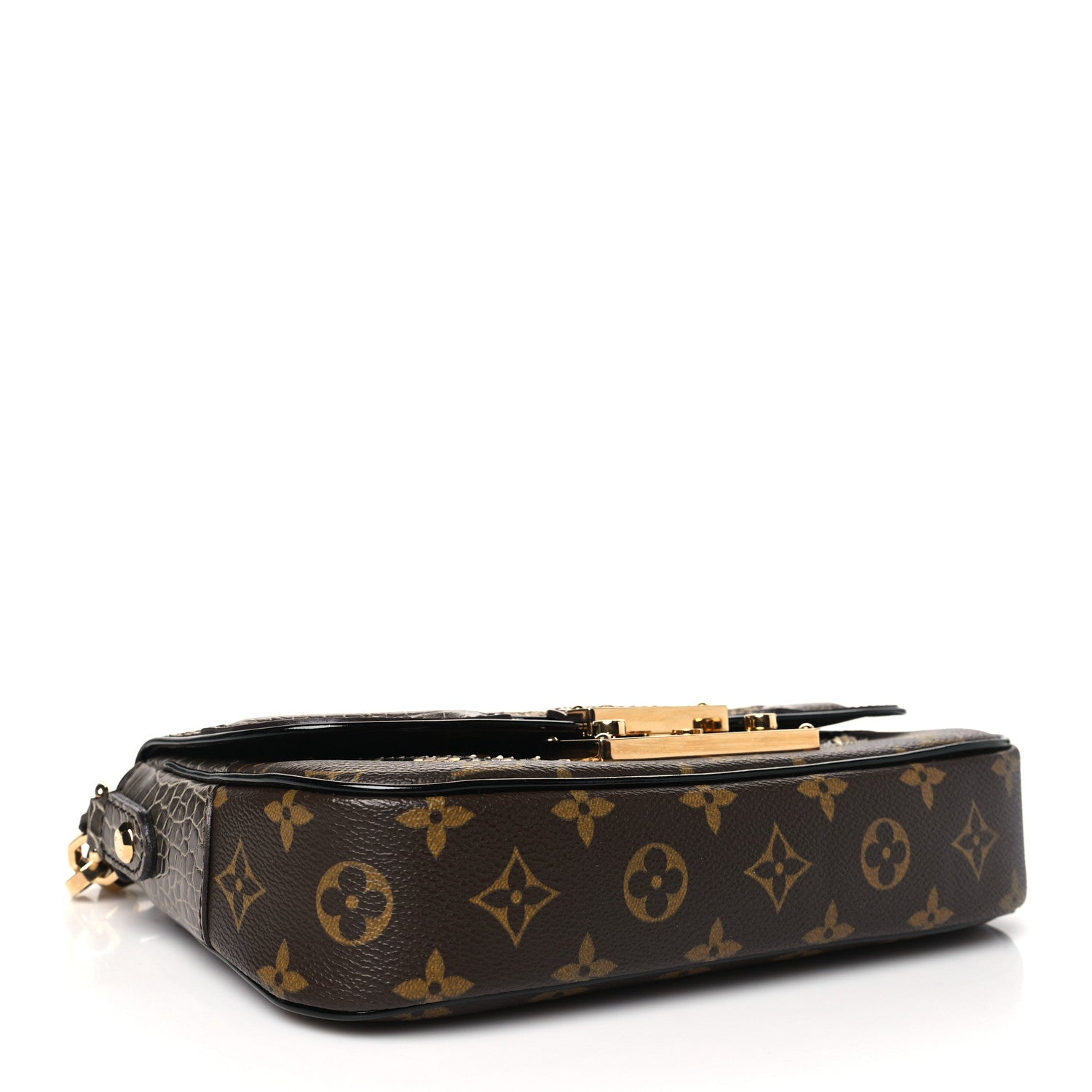 Louis Vuitton Monogram Snakeskin Alligator Monogramissime Pochette Gris 4 of 9