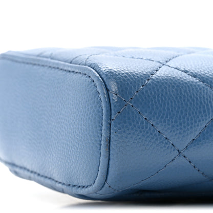 Chanel Caviar Quilted Phone Holder With Chain Blue 10 of 12