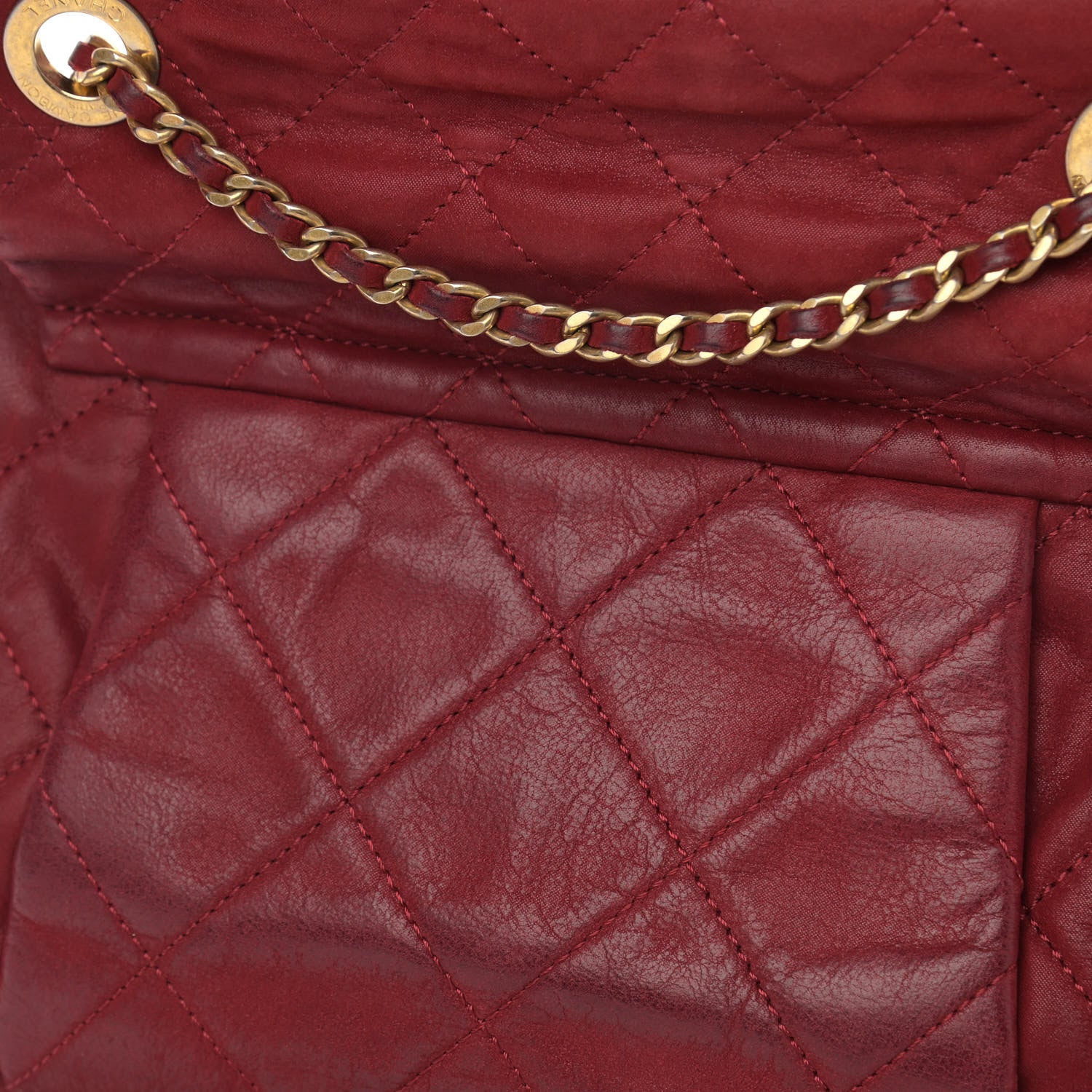 Chanel Iridescent Calfskin Quilted Small Chic Quilt Flap Red 10 of 13