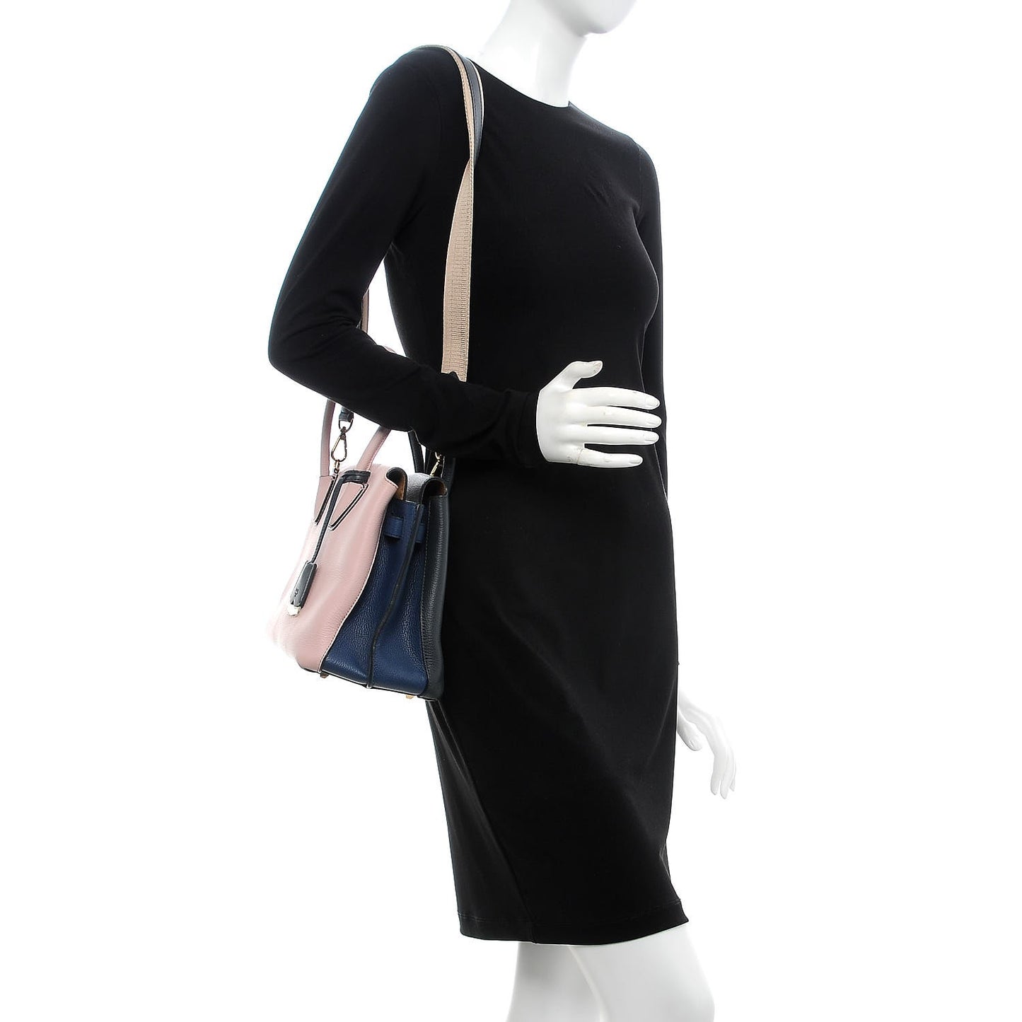 Grained Calfskin Medium Milla Tote Pale Mauve