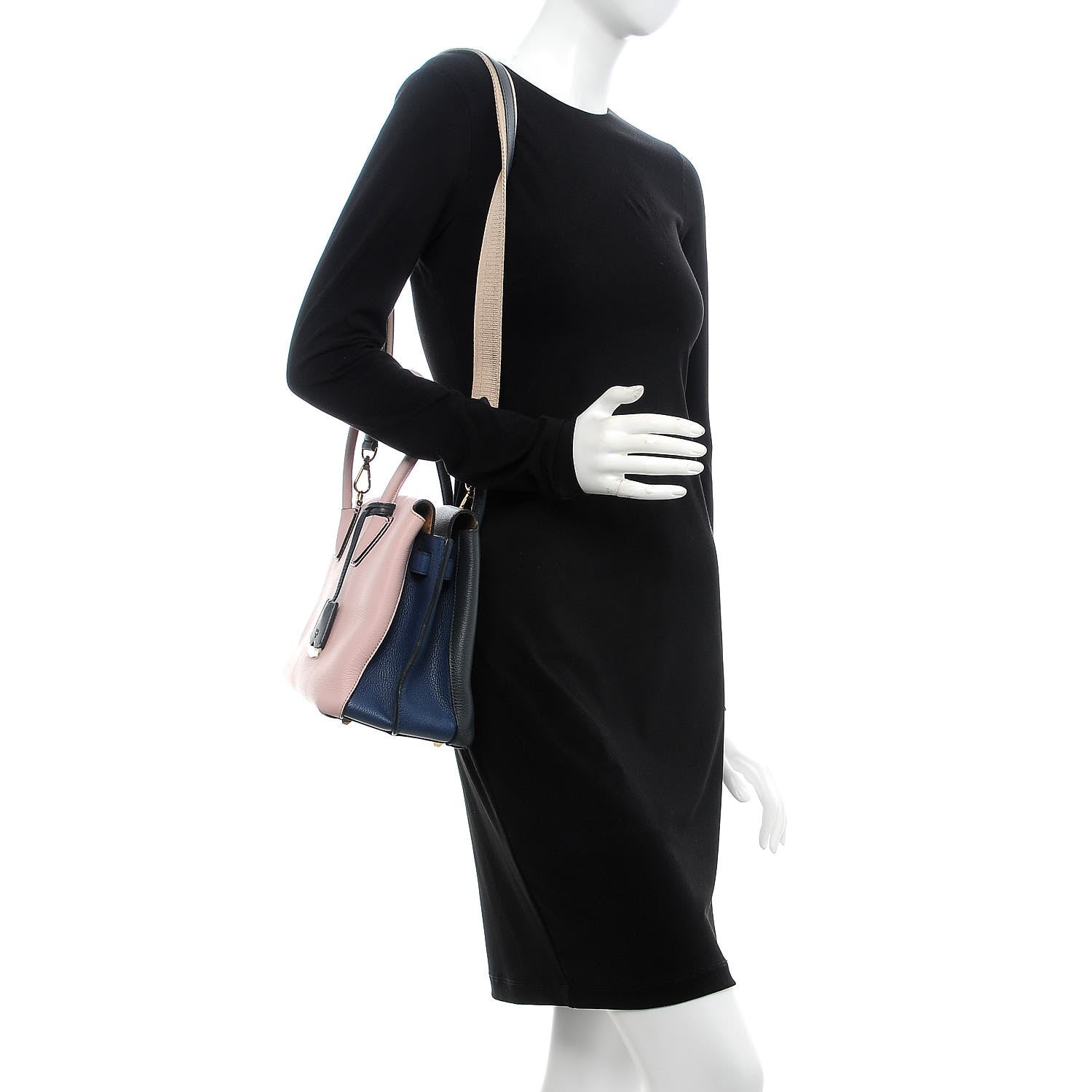 MCM Grained Calfskin Medium Milla Tote Pale Mauve 2 of 18