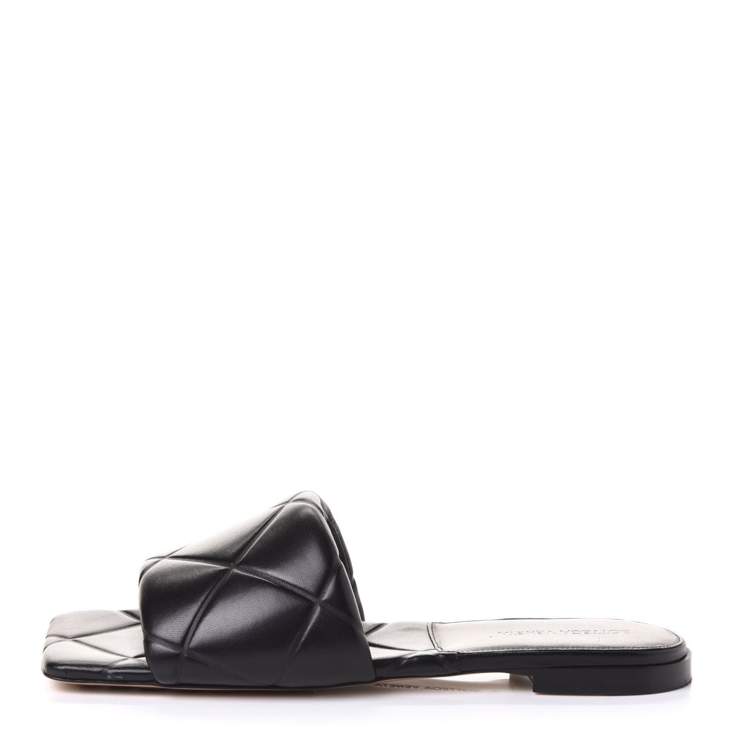 Bottega Veneta Nappa Quilted Rubber Lido Flat Sandals 41 Black 1 of 9