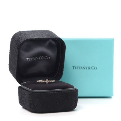Tiffany 18K Rose Gold Diamond T Wire Pave Ring 45 3.25 5 of 5