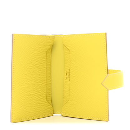 Hermes Epsom Bearn Card Holder Wallet Lime 5 of 9