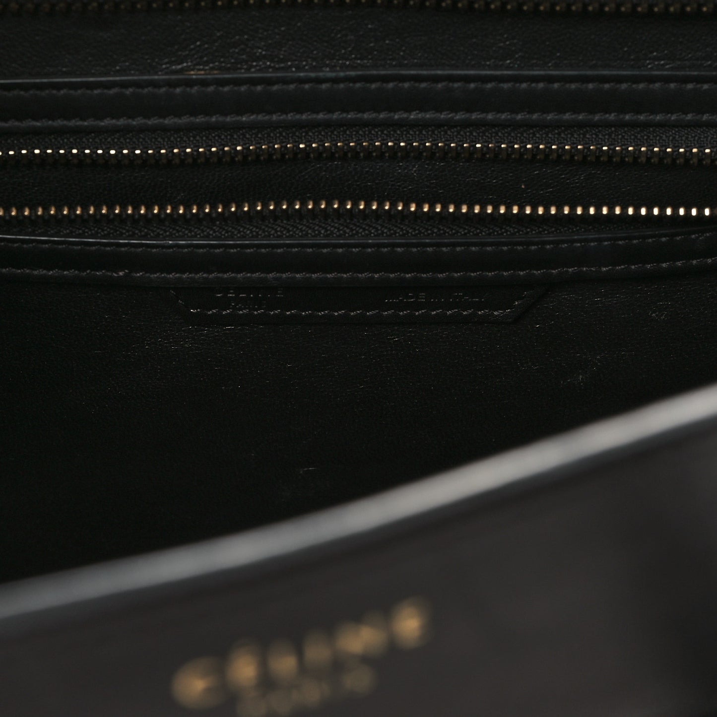 Drummed Calfskin Mini Luggage Black