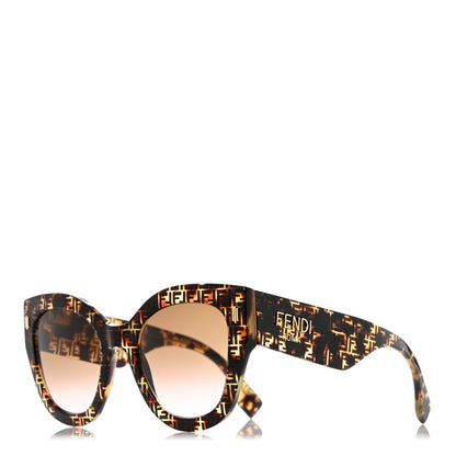 Fendi Acetate Fendi Roma Cat Eye Sunglasses FF 0435/S Havana 1 of 7