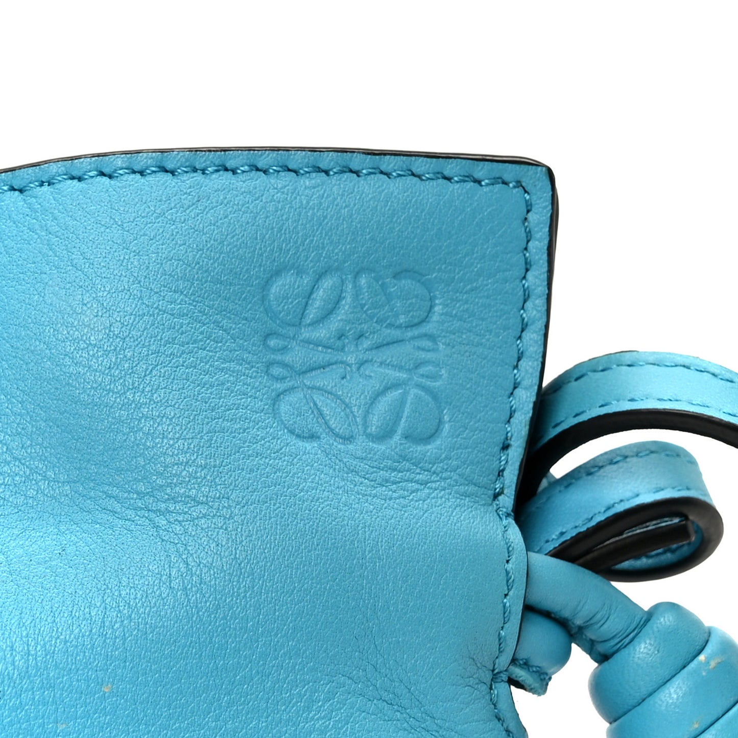 Nappa Flamenco Mini Knot Bag Turquoise