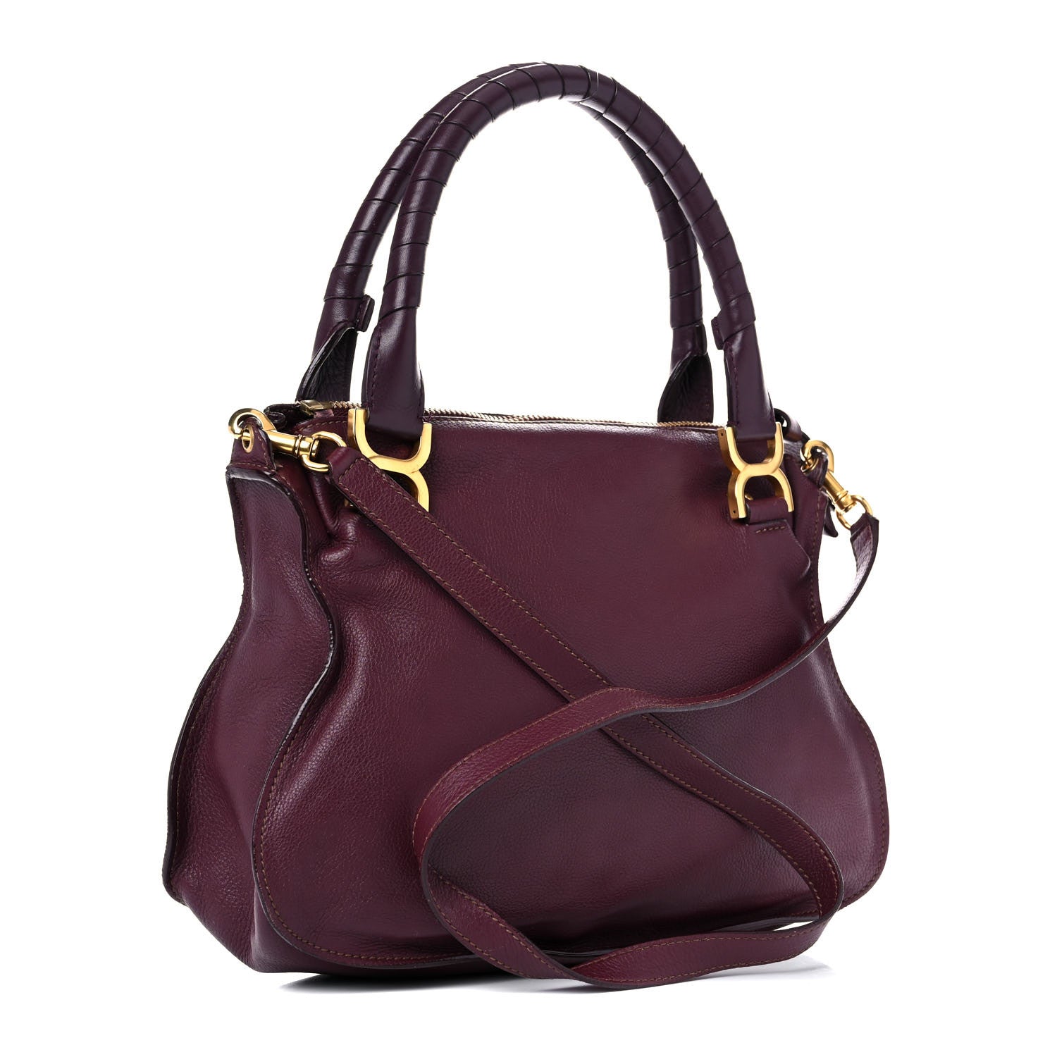 Chloe Calfskin Medium Marcie Satchel Dark Velvet 3 of 21