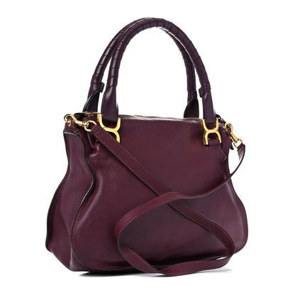 Chloe Calfskin Medium Marcie Satchel Dark Velvet 3 of 21