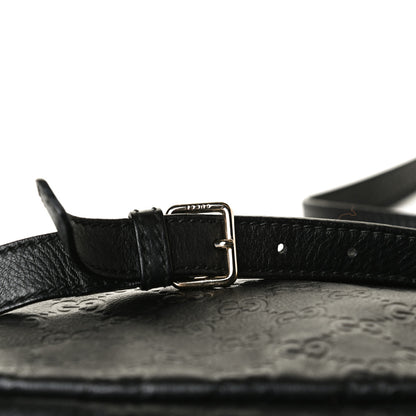 Gucci Guccissima Small Flap Messenger Bag Black 13 of 13