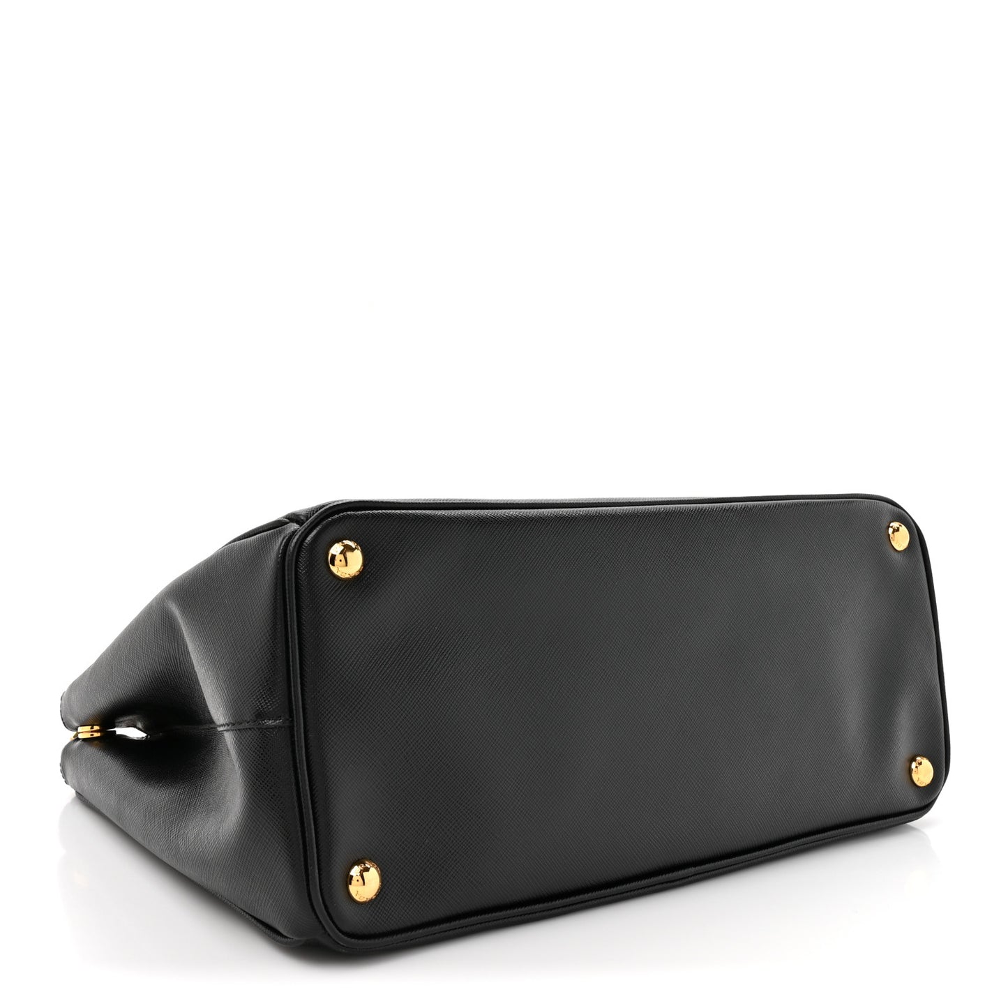 Saffiano Medium Galleria Double Zip Tote Black
