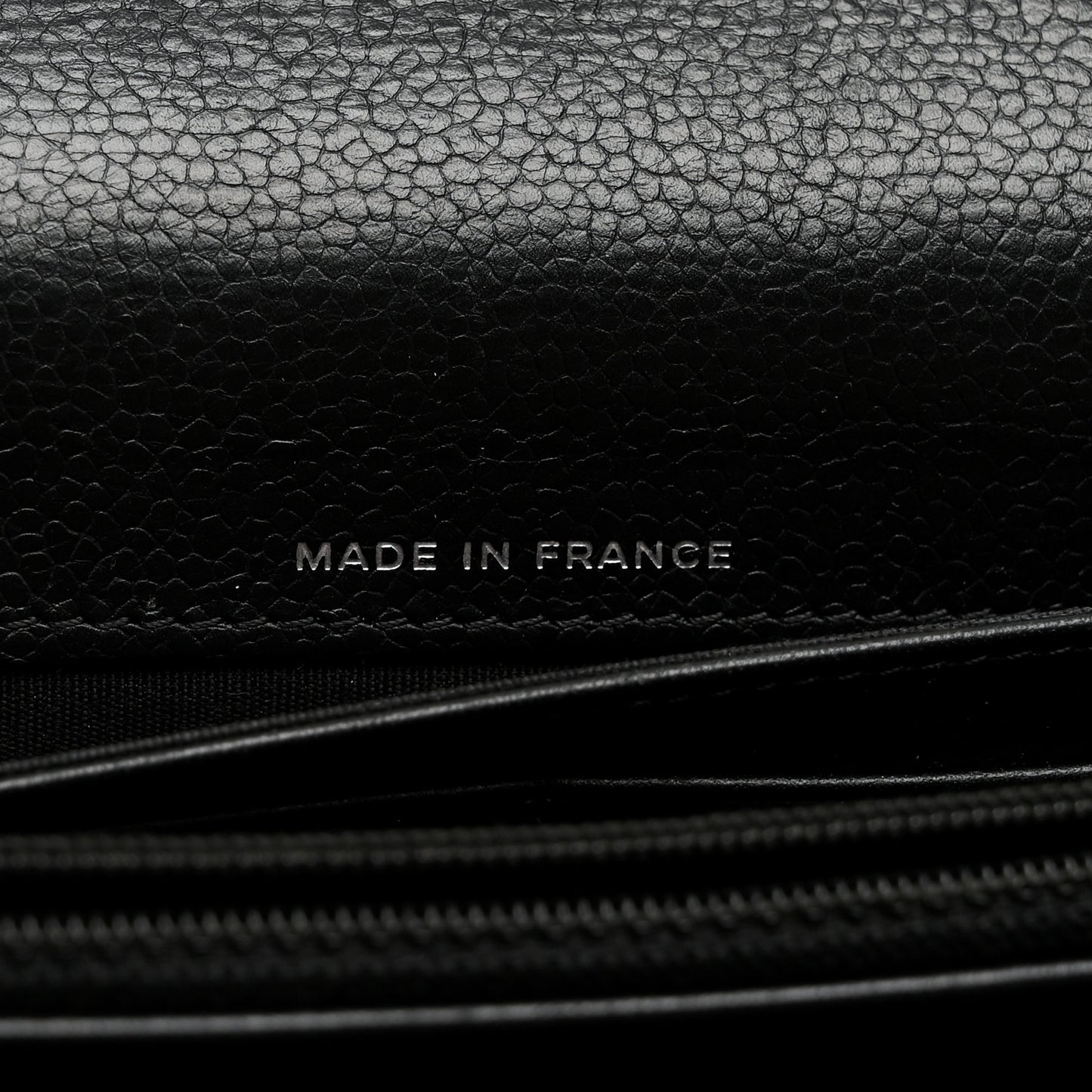 Caviar Chevron Quilted Boy Flap Wallet Black