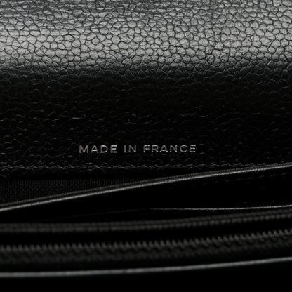 Chanel Caviar Chevron Quilted Boy Flap Wallet Black 7 of 8
